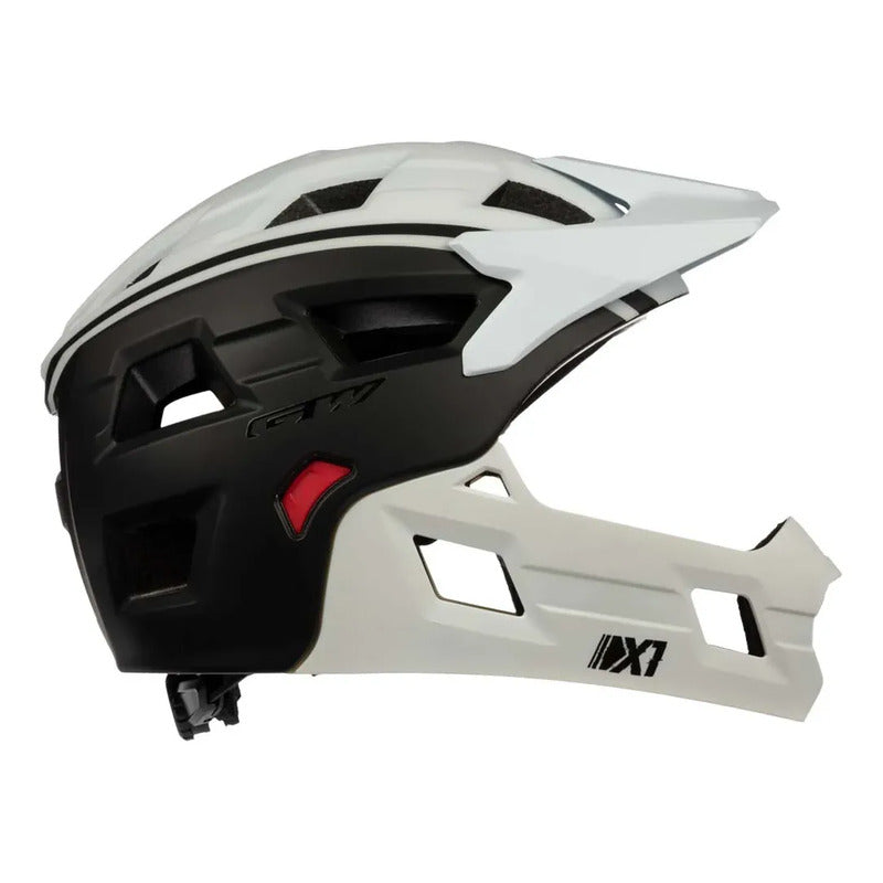 Casco Ciclismo Bmx Full Face Gw Removible X1 Negro Blanco S