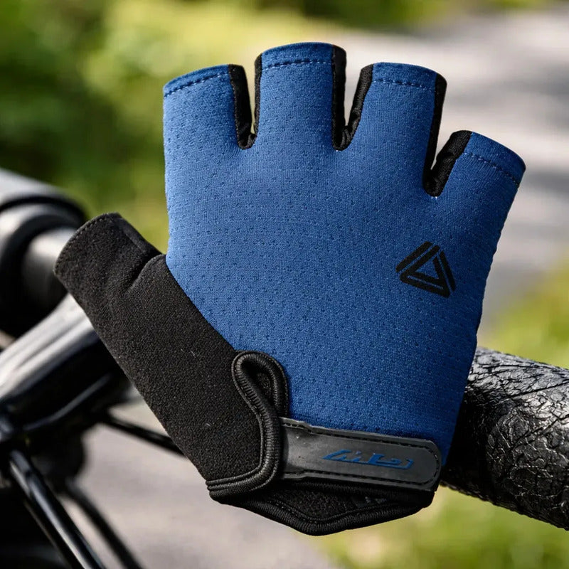 Guantes Ciclismo Mtb Ruta Gw Defender Gel Corto Azul M