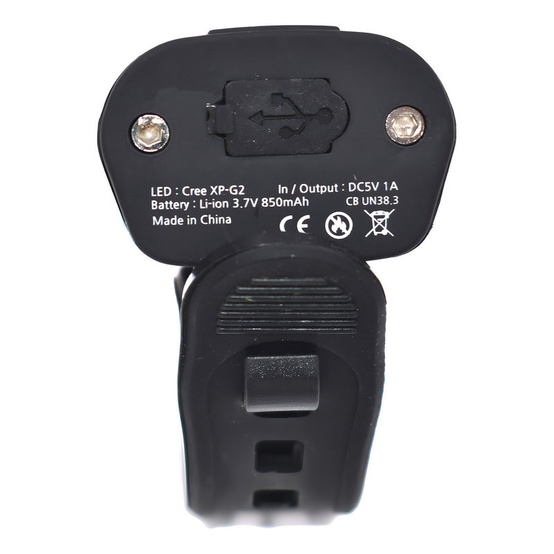 Luz Linterna Bicicleta Gw Alta Luminosidad 500lm Usb Color Negro