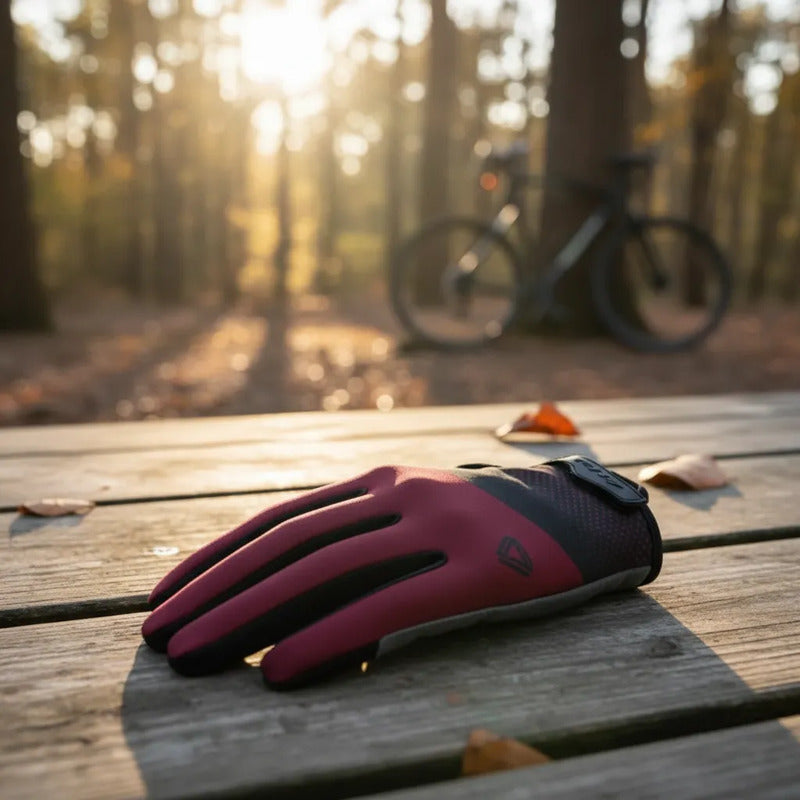 Guantes Ciclismo Gw Tyko Dedo Largo Comfort Negro Rojo M
