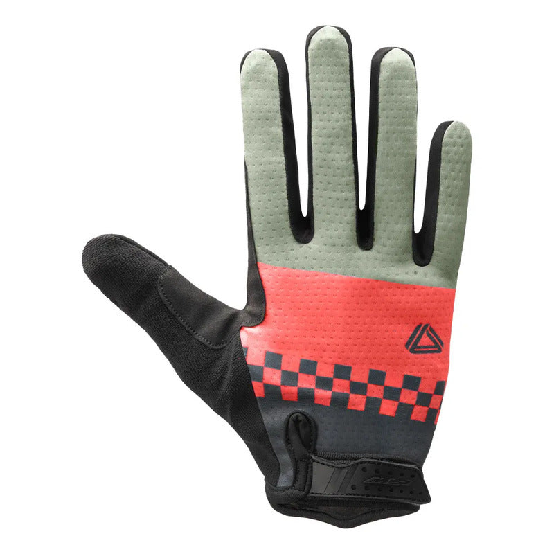 Guantes Ciclismo Mtb Ruta Largo Gw Rider Gel Naranja-gris L