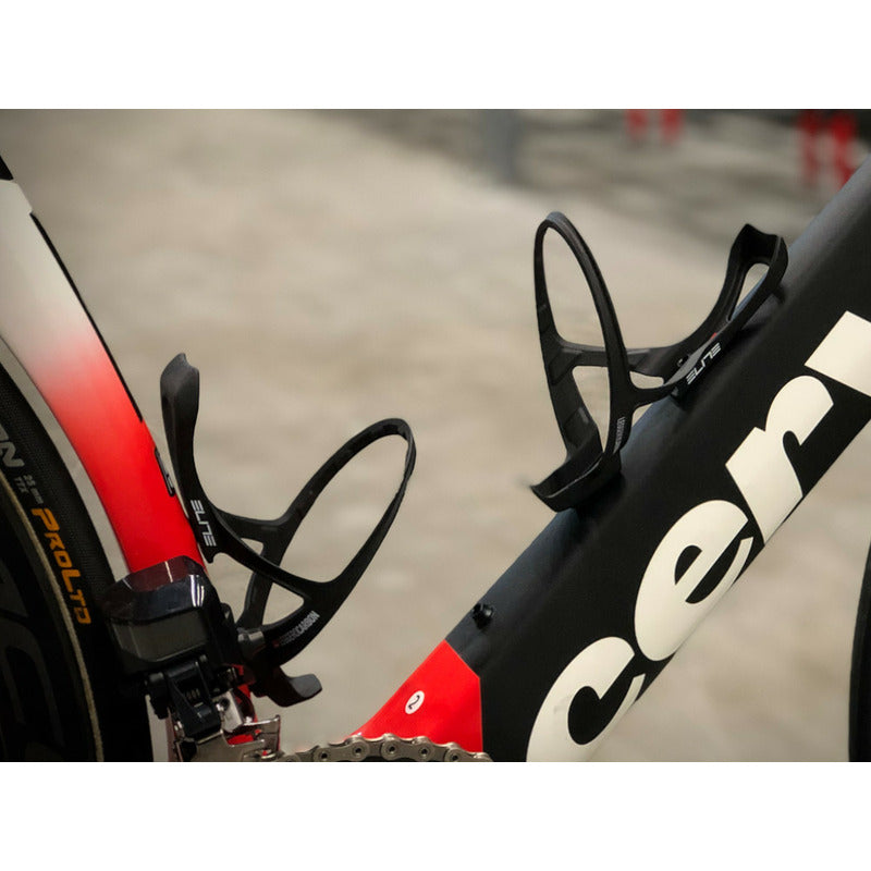 Porta Caramañola Elite Leggero Carbon Original  Negro