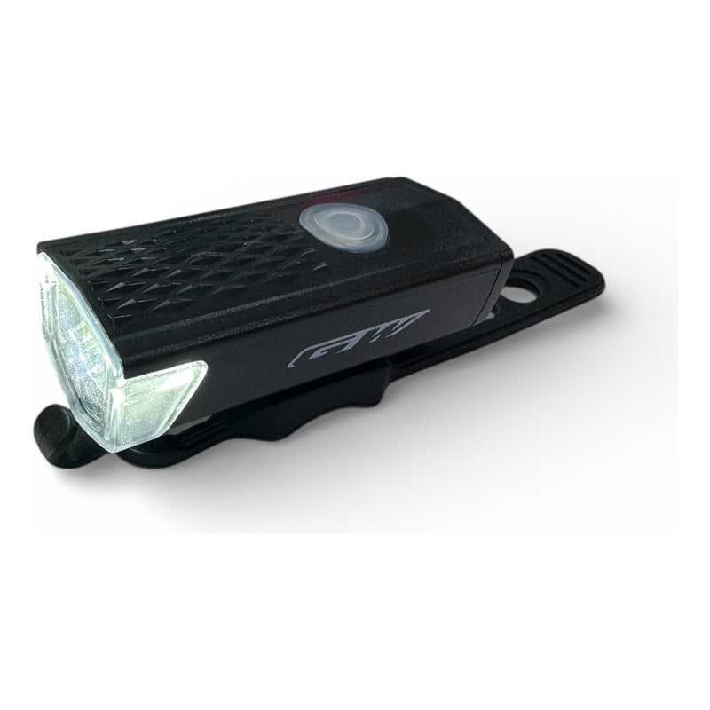 Combo Luz Bicicleta Gw Delantera Trasera Alta Luminosidad Negro