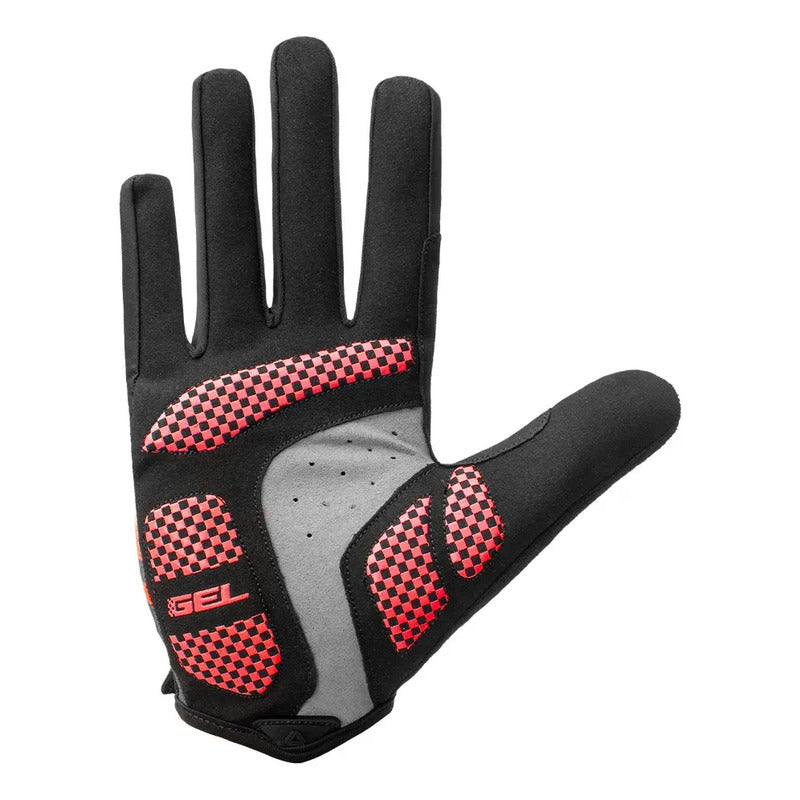 Guantes Ciclismo Mtb Ruta Largo Gw Rider Gel Naranja-gris Xs