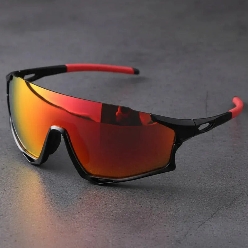 Gafas Ciclismo Gw Calvert Bicicletas Ruta Mtb Lente Rojo Armazón Negro