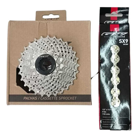 Combo Pacha Cadenilla 9v Gw Bicicletas Ruta
