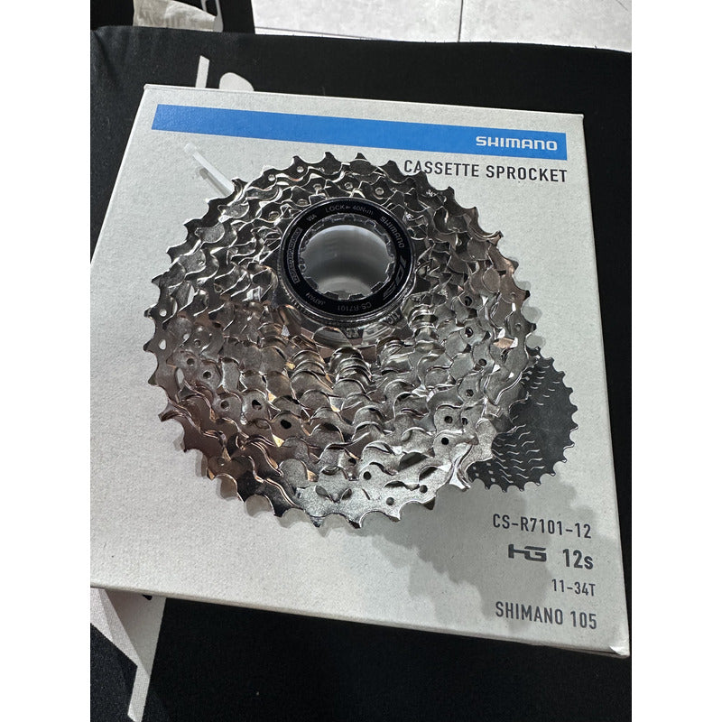 Cassette Pacha Ciclismo Ruta Shimano 105 12v 11-34 Plata 11 34