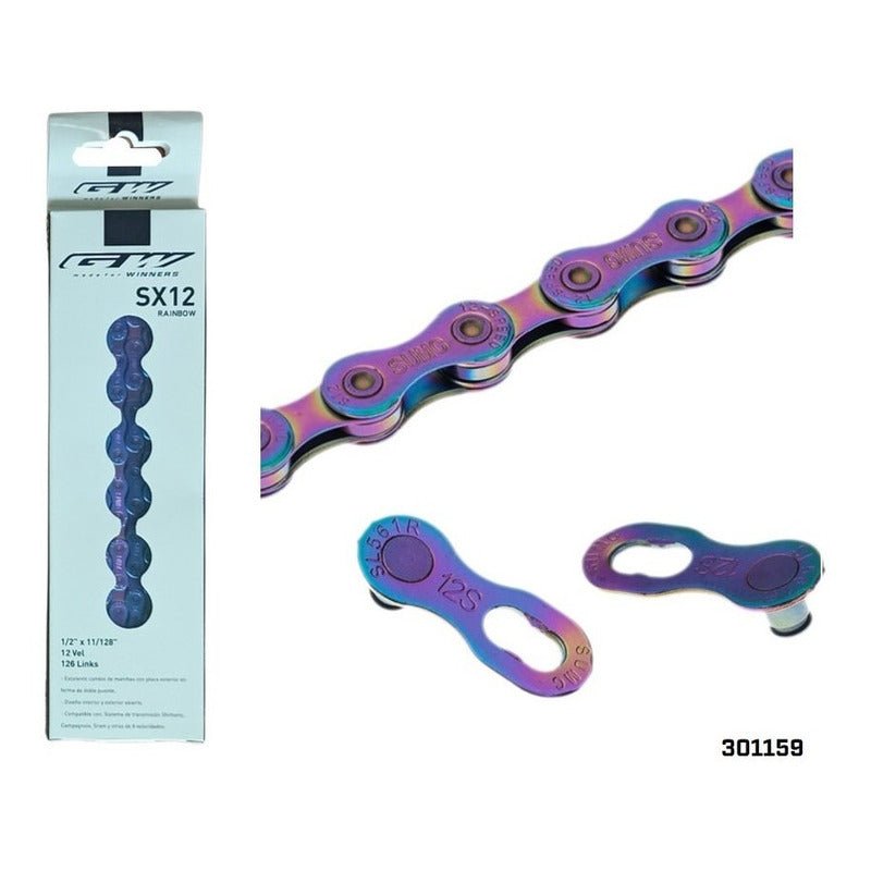 Cadenilla Cadena Gw Tornasol Dorada 12 Velocidades Bicicleta