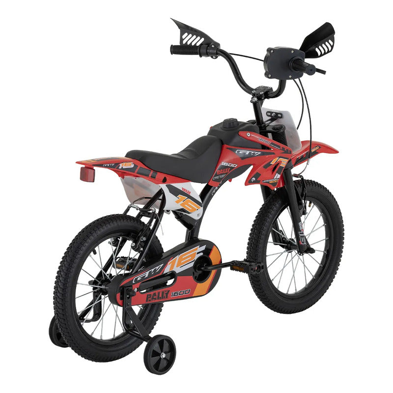 Bicicleta Gw Rally Tipo Moto Rin 16 Rojo Azul 16