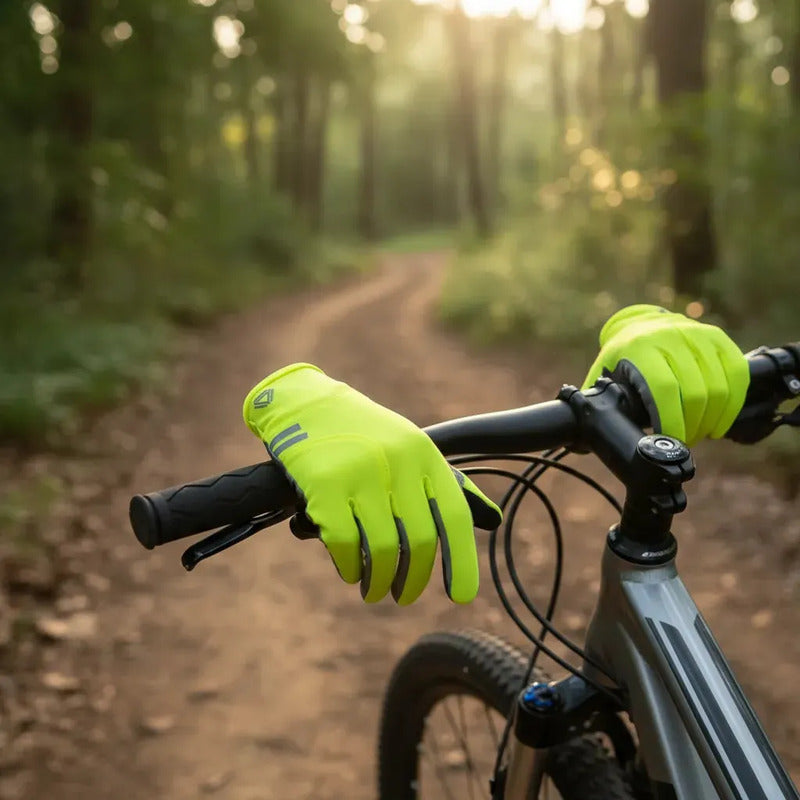 Guantes Ciclismo Mtb Ruta Dedo Largo Gw Hotly Amarillo Neon S