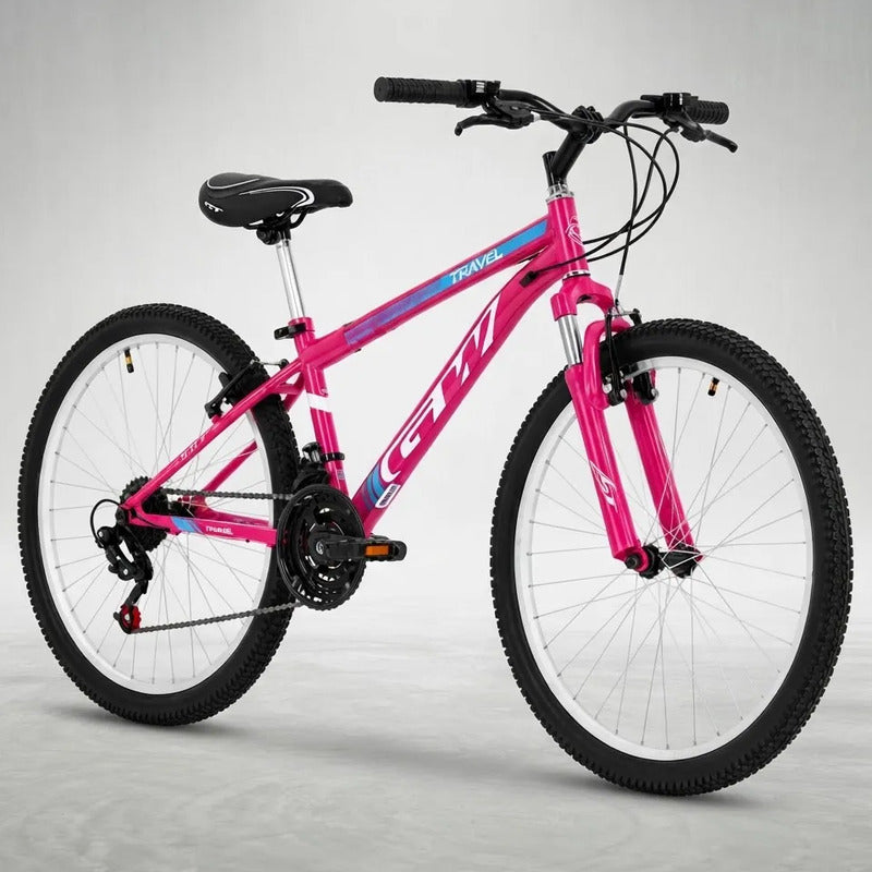 Bicicleta Gw Travel Mtb Aro 24 6v Para Niños Magenta 24