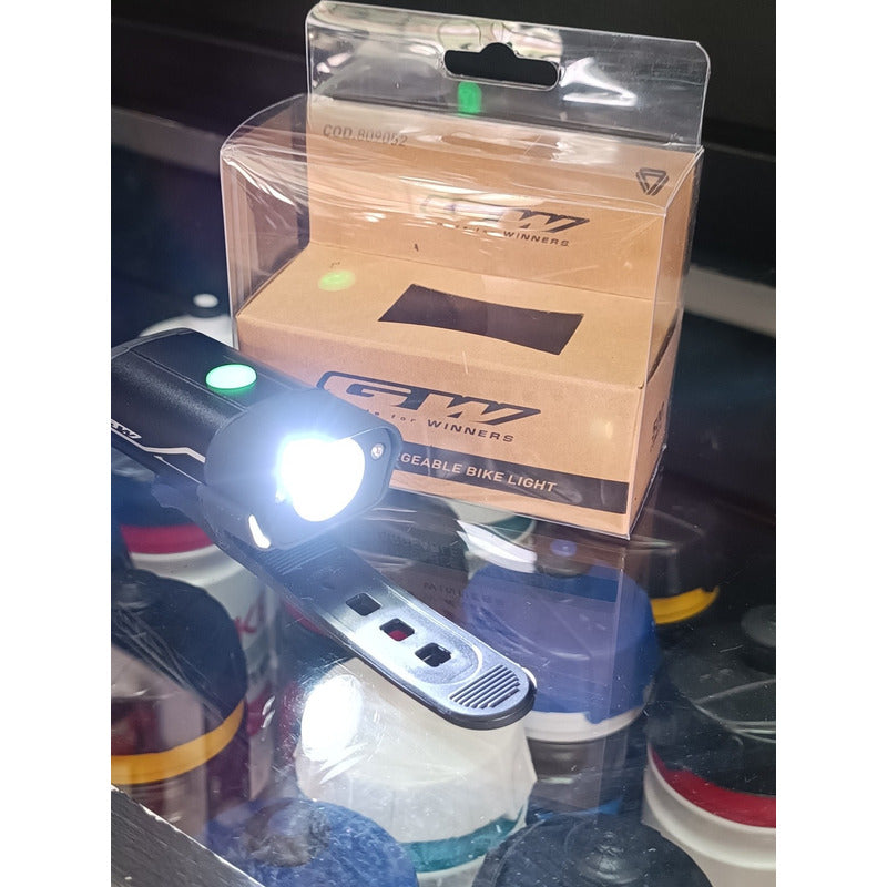 Combo Luz Bicicleta Delantera Trasera Gw Alta Potencia Usb