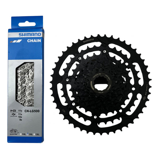 Cassette Pacha Shimano + Cadenilla Shimano Cues 11-46 9v