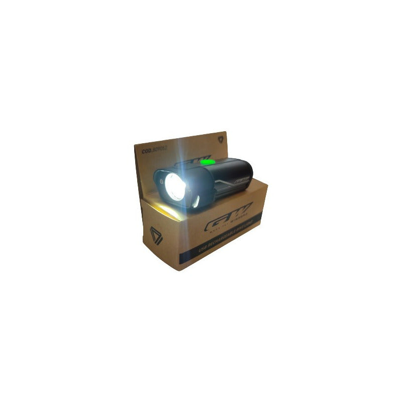 Luz Linterna Bicicleta Gw Alta Luminosidad 500lm Usb Negro