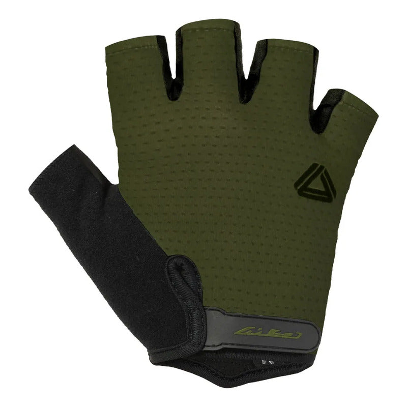 Guantes Ciclismo Mtb Ruta Gw Defender Gel Corto Verde Oscuro M