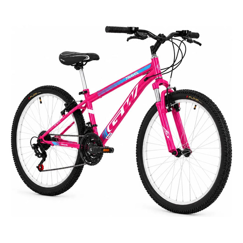 Bicicleta Gw Travel Mtb Aro 24 6v Para Niños Magenta 24