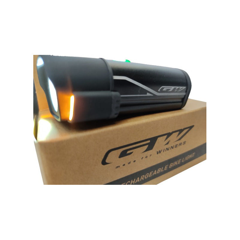 Luz Linterna Bicicleta Gw Alta Luminosidad 500lm Usb Negro