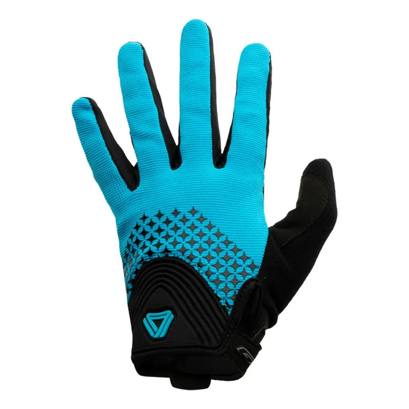 Guantes En Gel Gw Largos Ciclismo Bicicletas Mtb Ruta Color Azul Talla S