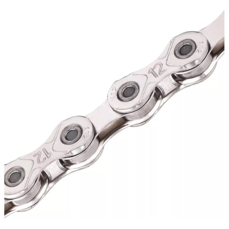 Cadena Bicicleta Kmc X12 Plata 12 Velocidades 126 Links Plateado