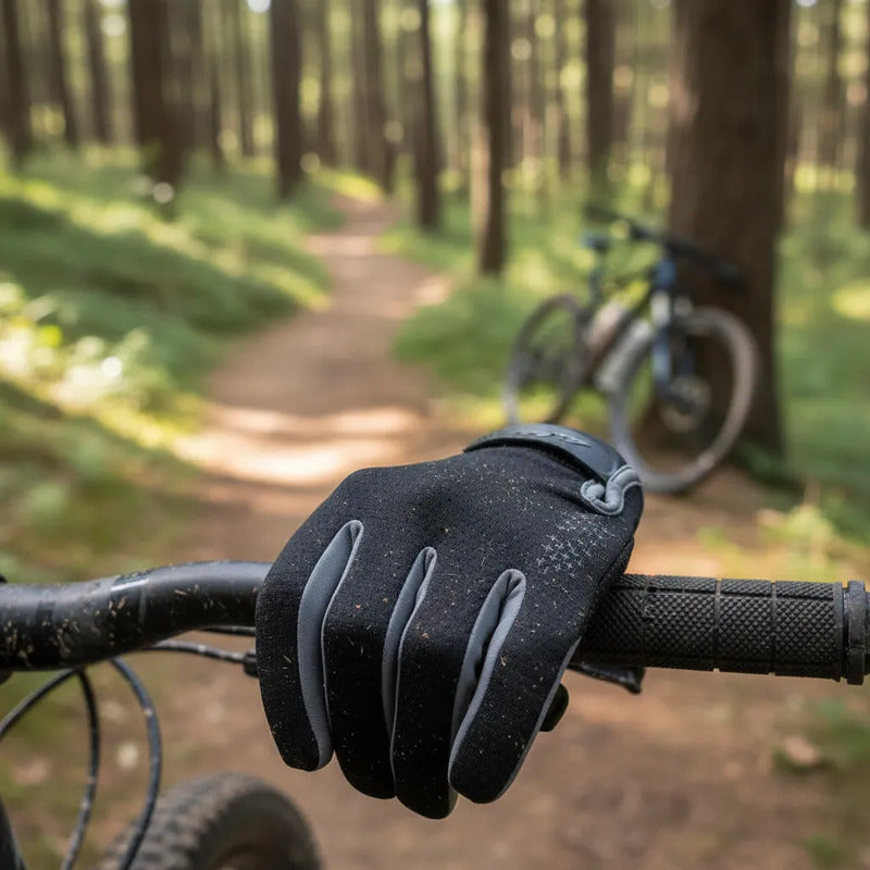 Guantes De Ciclismo Mtb Ruta Dedo Largo Gw Shell Gel Negro-gris L