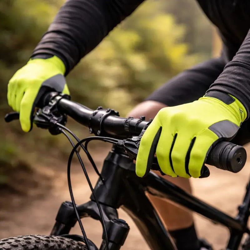 Guantes Ciclismo Mtb Ruta Dedo Largo Gw Hotly Amarillo Neon L