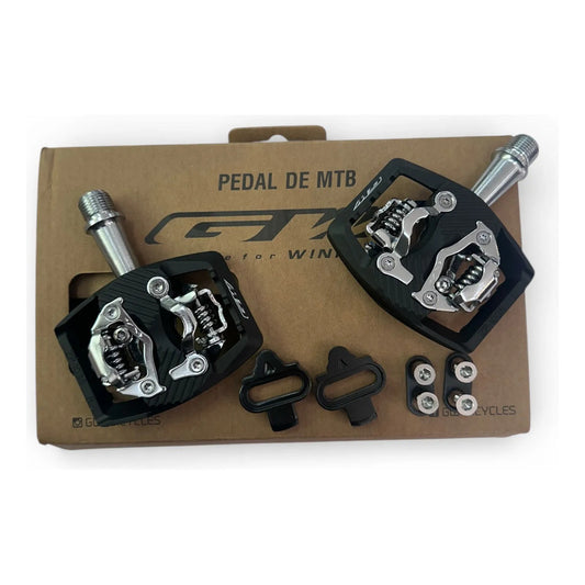 Pedales Bicicleta Mtb  Gw Doble Chocle Original Negro