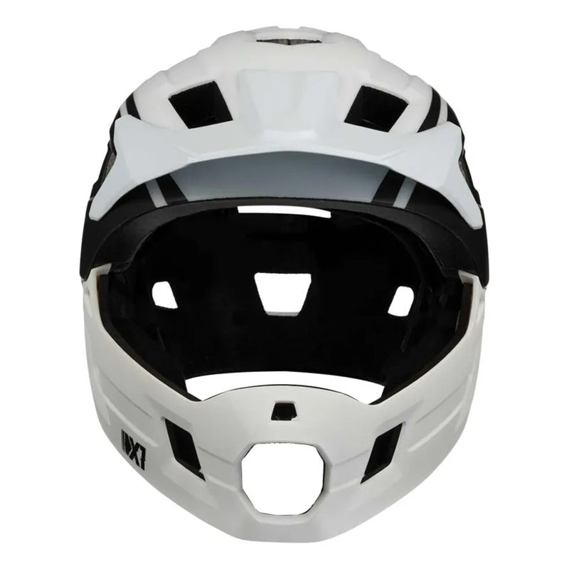 Casco Ciclismo Bmx Full Face Gw Removible X1 Negro Blanco S