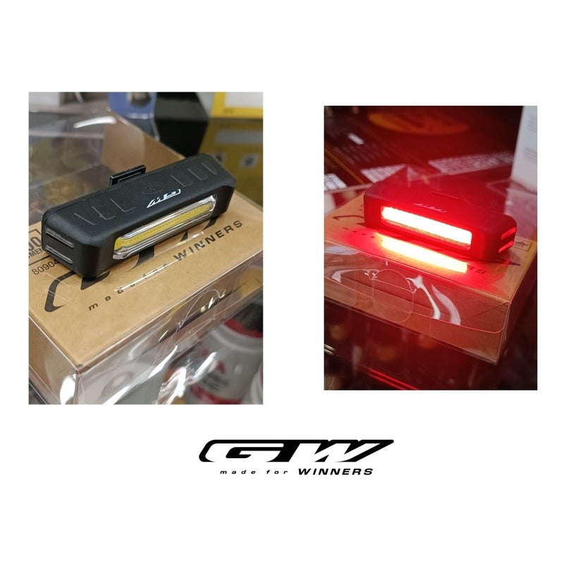 Luz Trasera Gw Original Bicicleta Alta Intensidad 100lm Negra