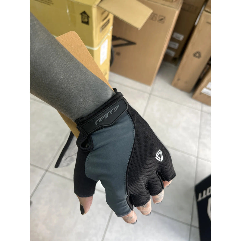 Guantes Corto Ciclismo Gw Bicicletas Ruta Mtb Fluo Negro M