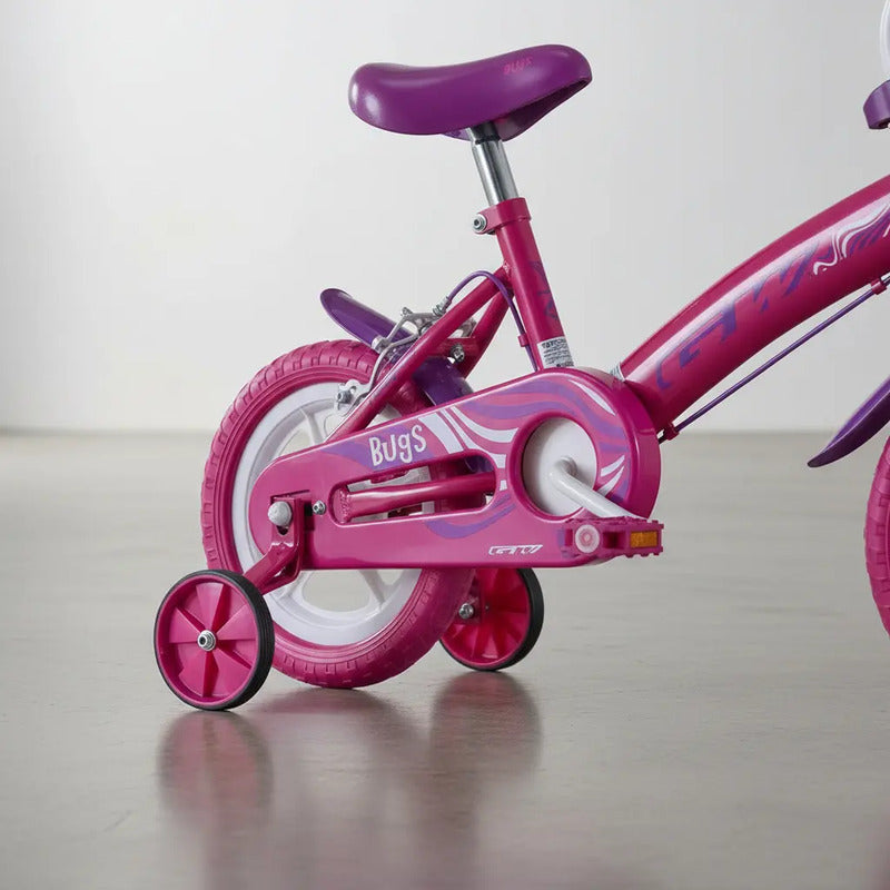 Bicicleta Rin 12 Bugs Gw Con Auxiliares Niños Niñas Liviana Color Rosa Tamaño Del Marco 12 Único
